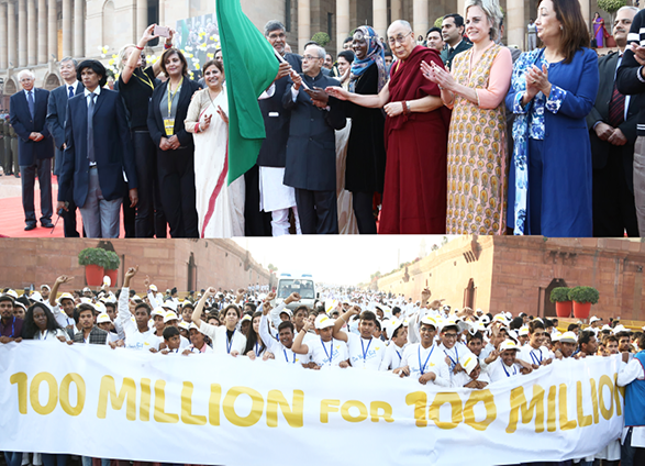 President of India Pranab Mukherjee launched ‘100 Million for 100 Million
